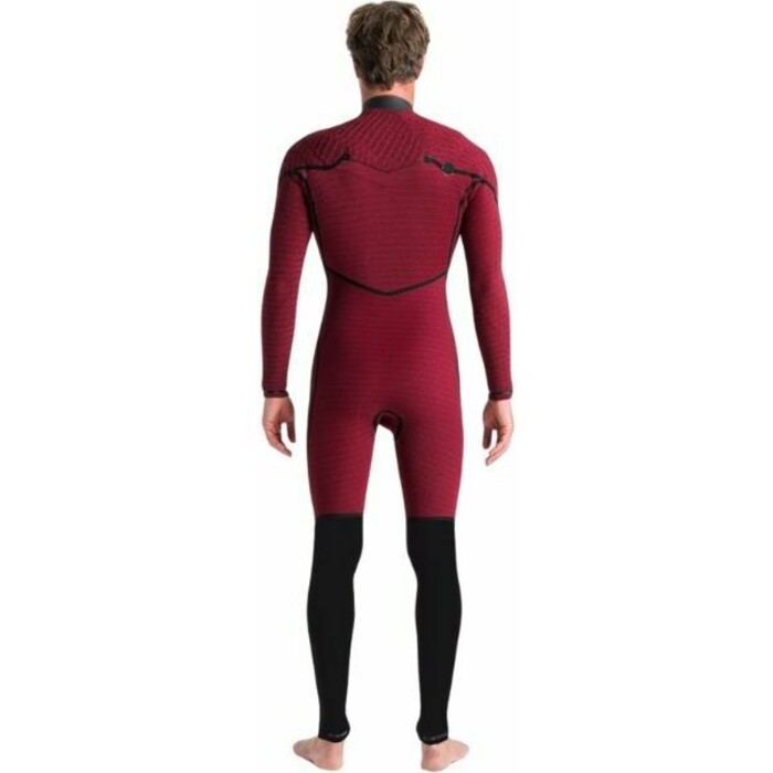 2024 C-Skins Mens ReWired 4/3mm Chest Zip Wetsuit C-RW43MCZ - Anthracite / Meteor X / Wine